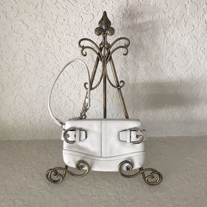 Coach White Wristlet with Buckles